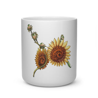 Heart Shape Mug- eyes flowers